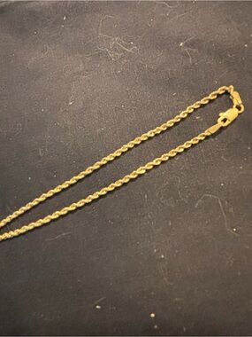 10kt Genuine Gold Rope Chain Bracelet 8.25” 1.1g Men or Women